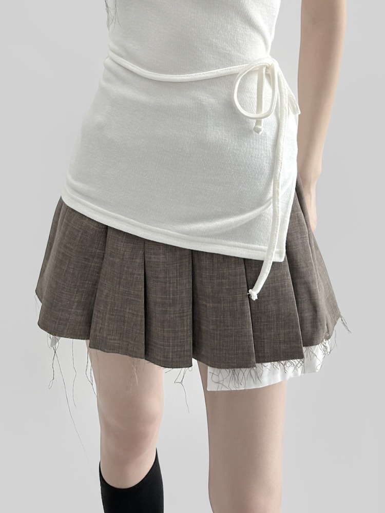 レプト プリーツ スカートパンツ (2color)