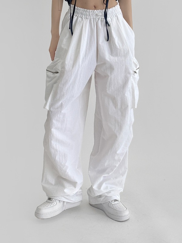 立体ポケット ナイロン パンツ (2color)