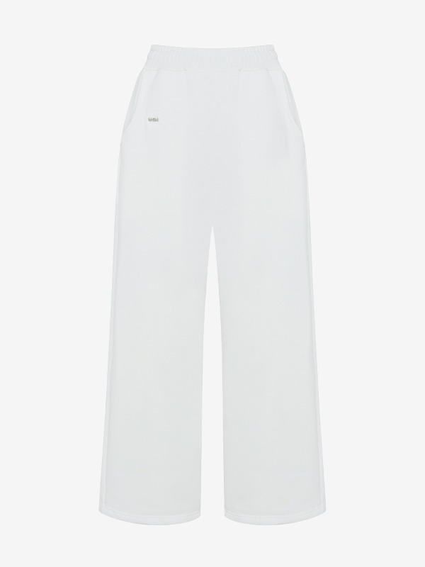 8th reorder) [mnem] pintuck logo jogger pants (white)